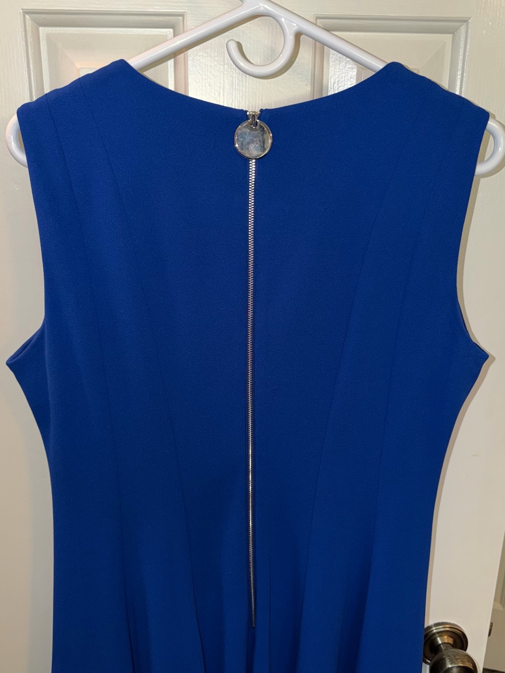 Calvin Klein Royal Blue V-Neck Sleeveless Fit and Flare Dress size 12 - Picture 5 of 8